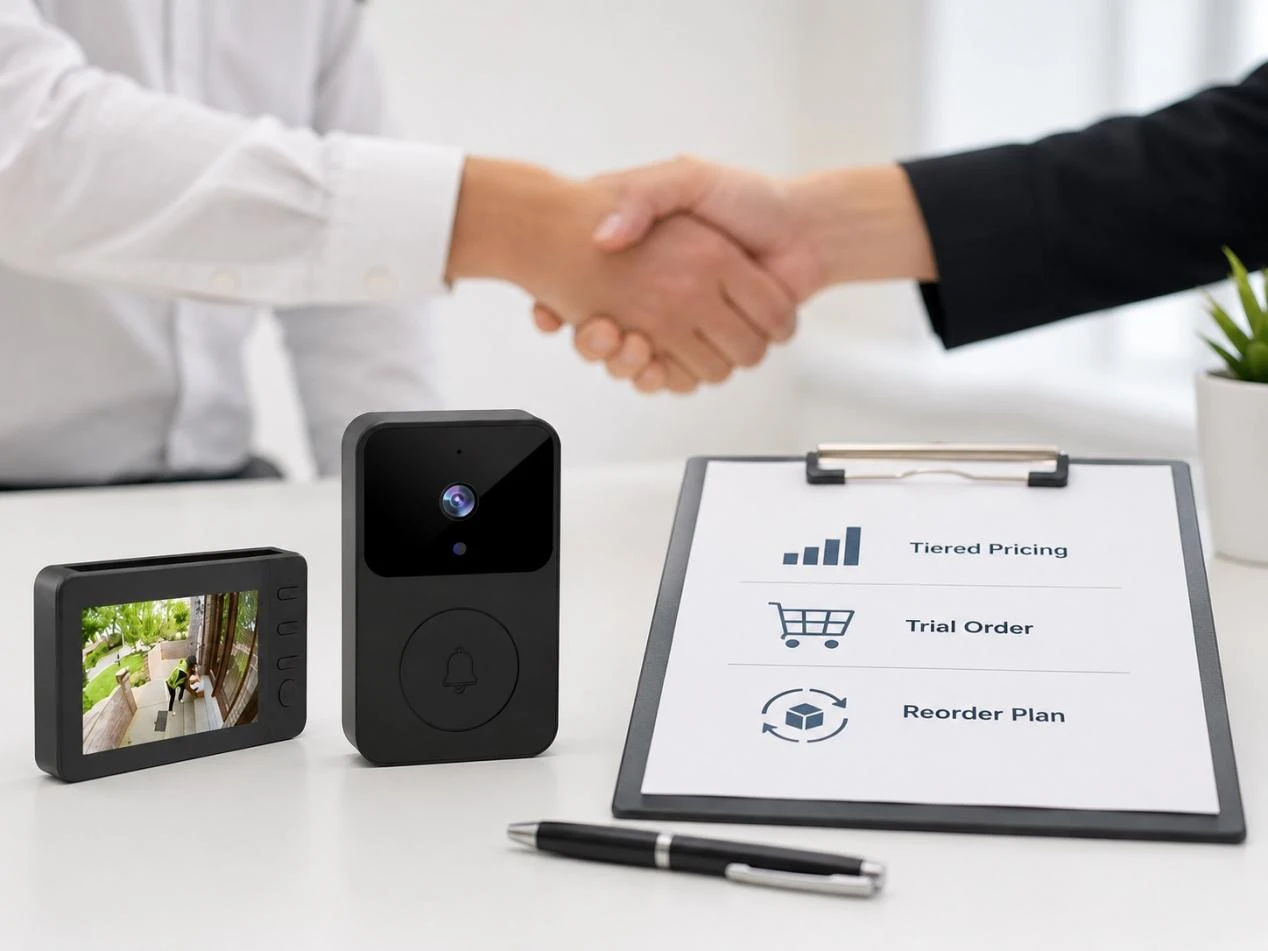Buyer and supplier negotiating tiered pricing, a trial order, and a reorder plan Buyer and supplier negotiating tiered pricing, a trial order, and a reorder plan